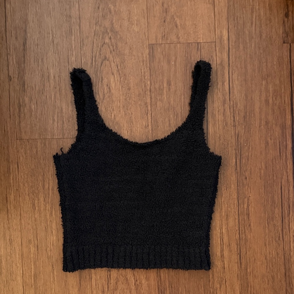 SKIMS Black Cozy Knit Tank